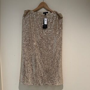 Banana Republic Gold Sequin Pencil Skirt
